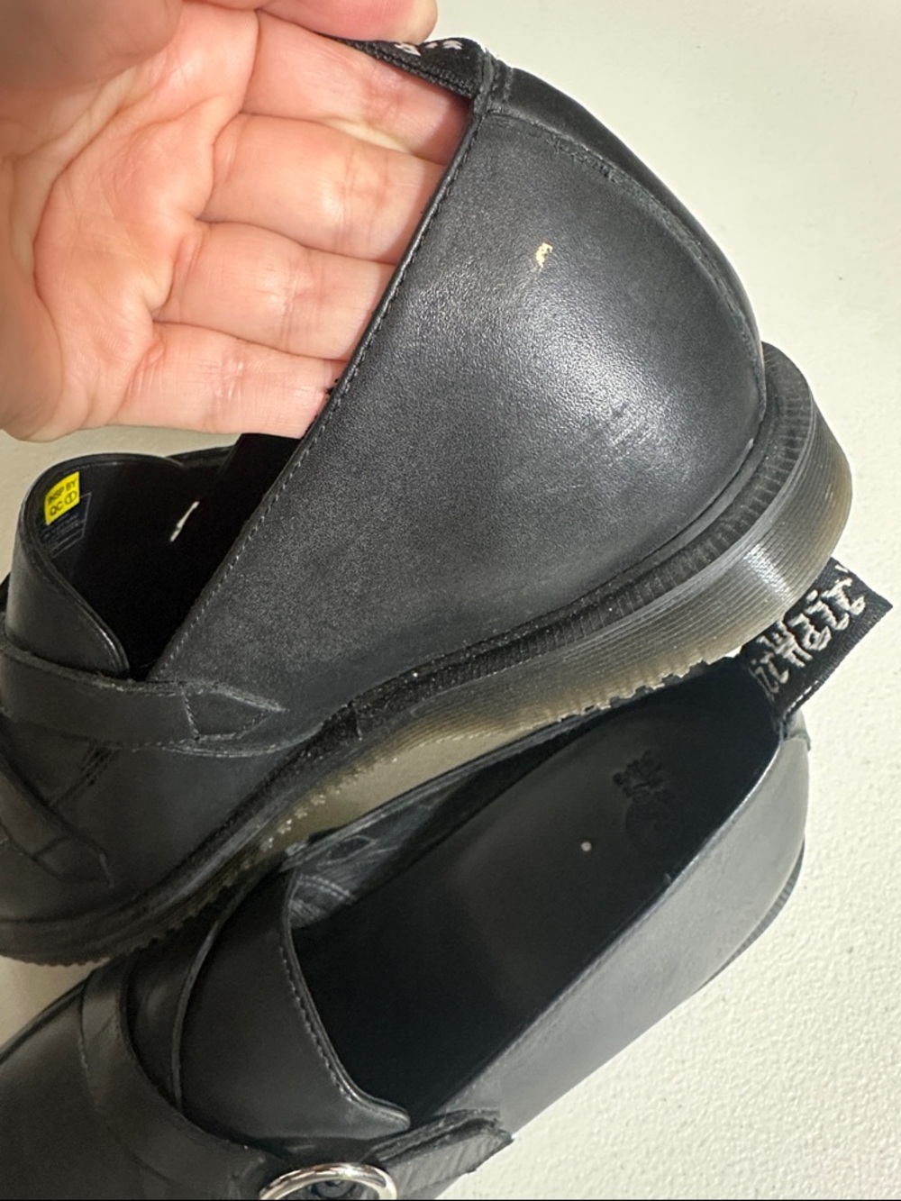 Dr. Martens Black Leather Double-Buckle Flats - Picture 8 of 11